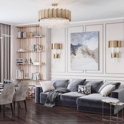 Vevyniel Postmodern Luxury Empire Crystal Wall Lamp