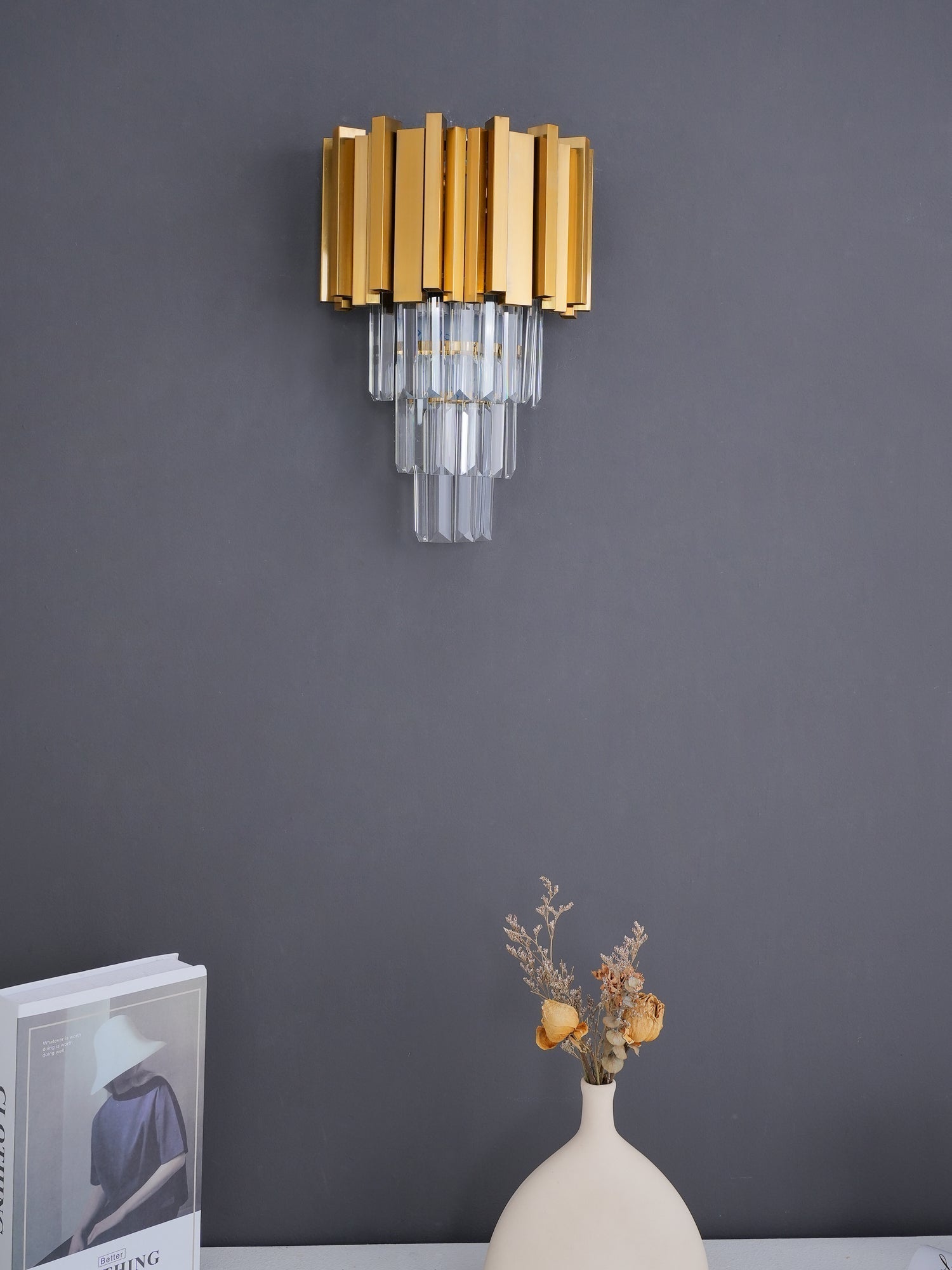Vevyniel Postmodern Luxury Empire Crystal Wall Lamp