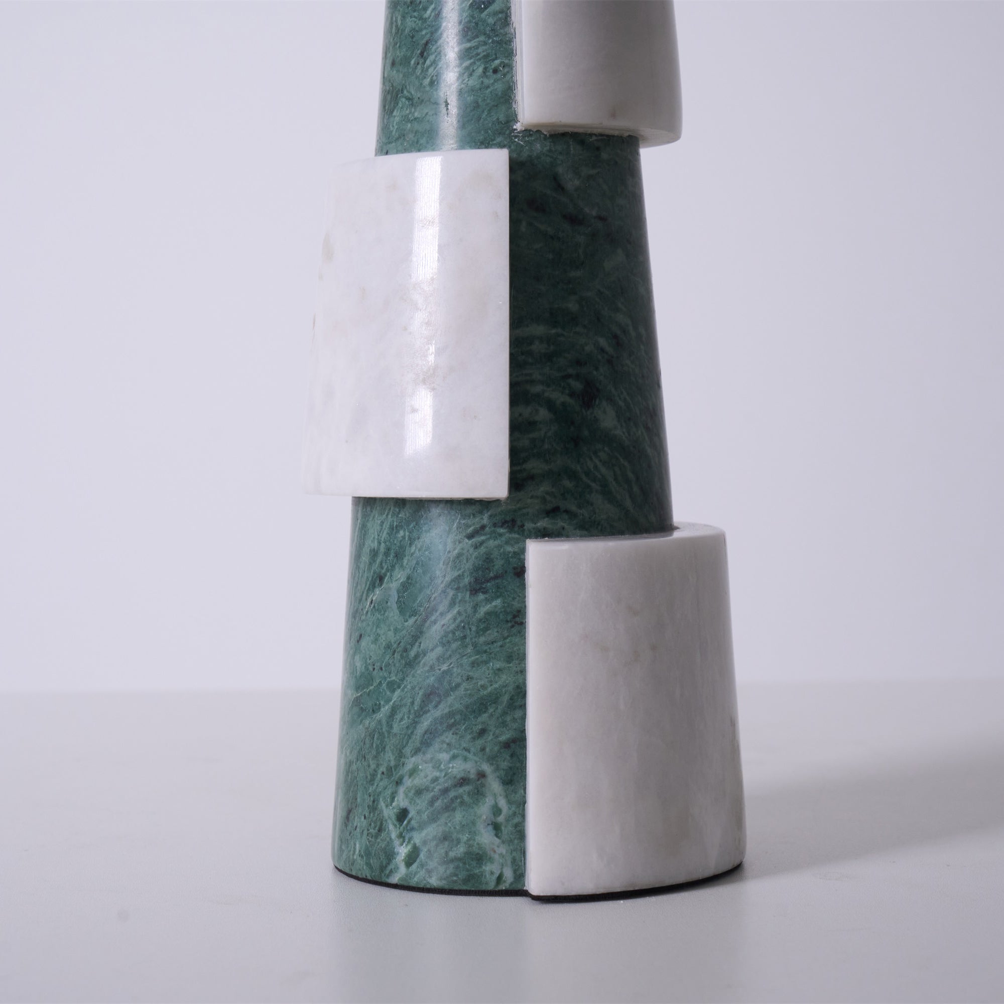 Obelisk Stacked Marble Table Lamp