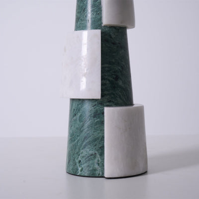 Obelisk Stacked Marble Table Lamp