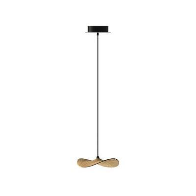 Abbott Modern Minimalist Empty Leaf Wood Chandelier