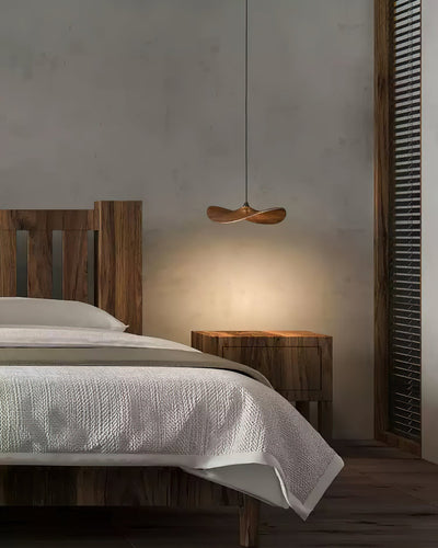 Abbott Modern Minimalist Empty Leaf Wood Chandelier