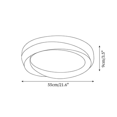 Ceiling Lamp Resin with Soft Curved Frame in Neutral Tones - Neutral Decor