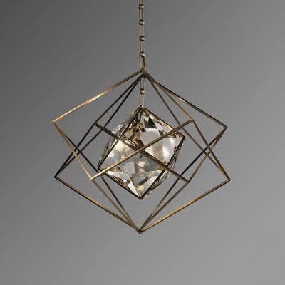 Zovin Brass & Crystal Glam Pendant Light