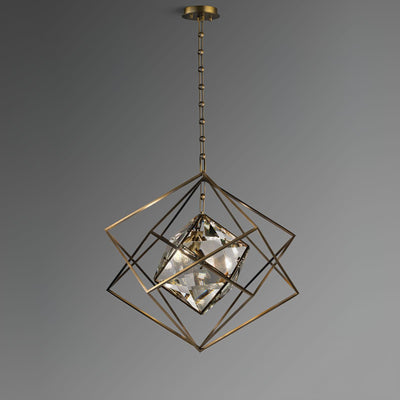 Zovin Brass & Crystal Glam Pendant Light