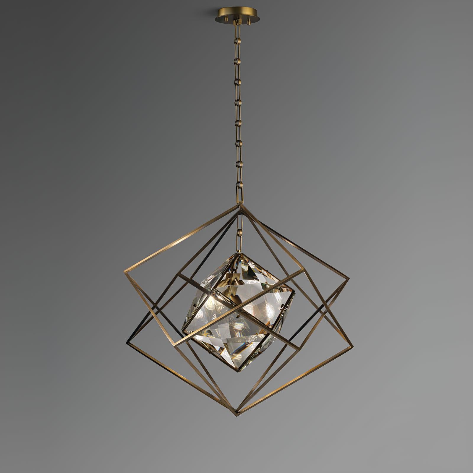 Zovin Brass & Crystal Glam Pendant Light