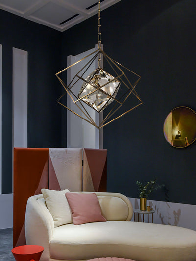 Zovin Brass & Crystal Glam Pendant Light