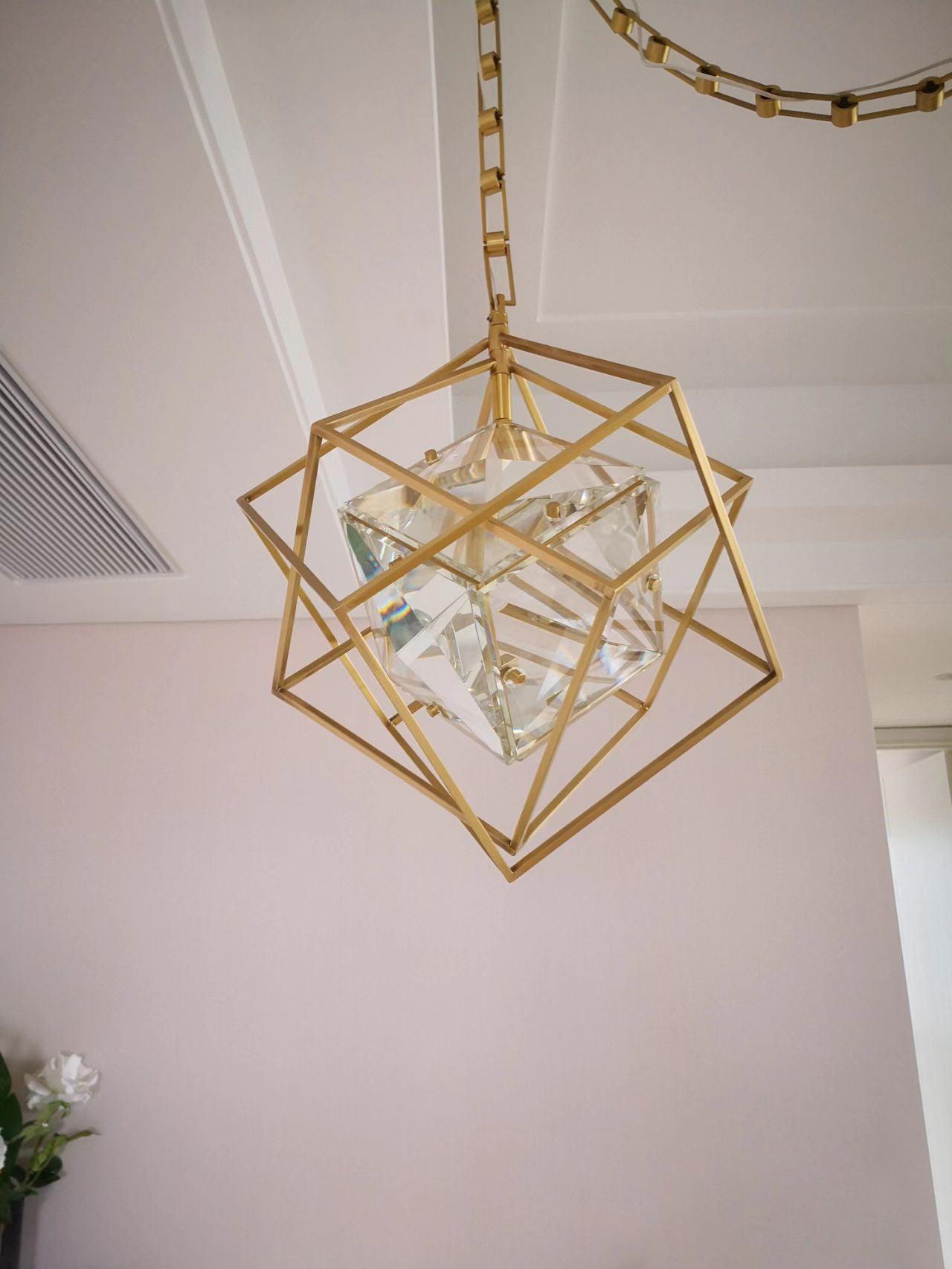 Zovin Brass & Crystal Glam Pendant Light