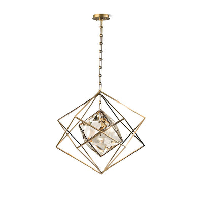 Zovin Brass & Crystal Glam Pendant Light