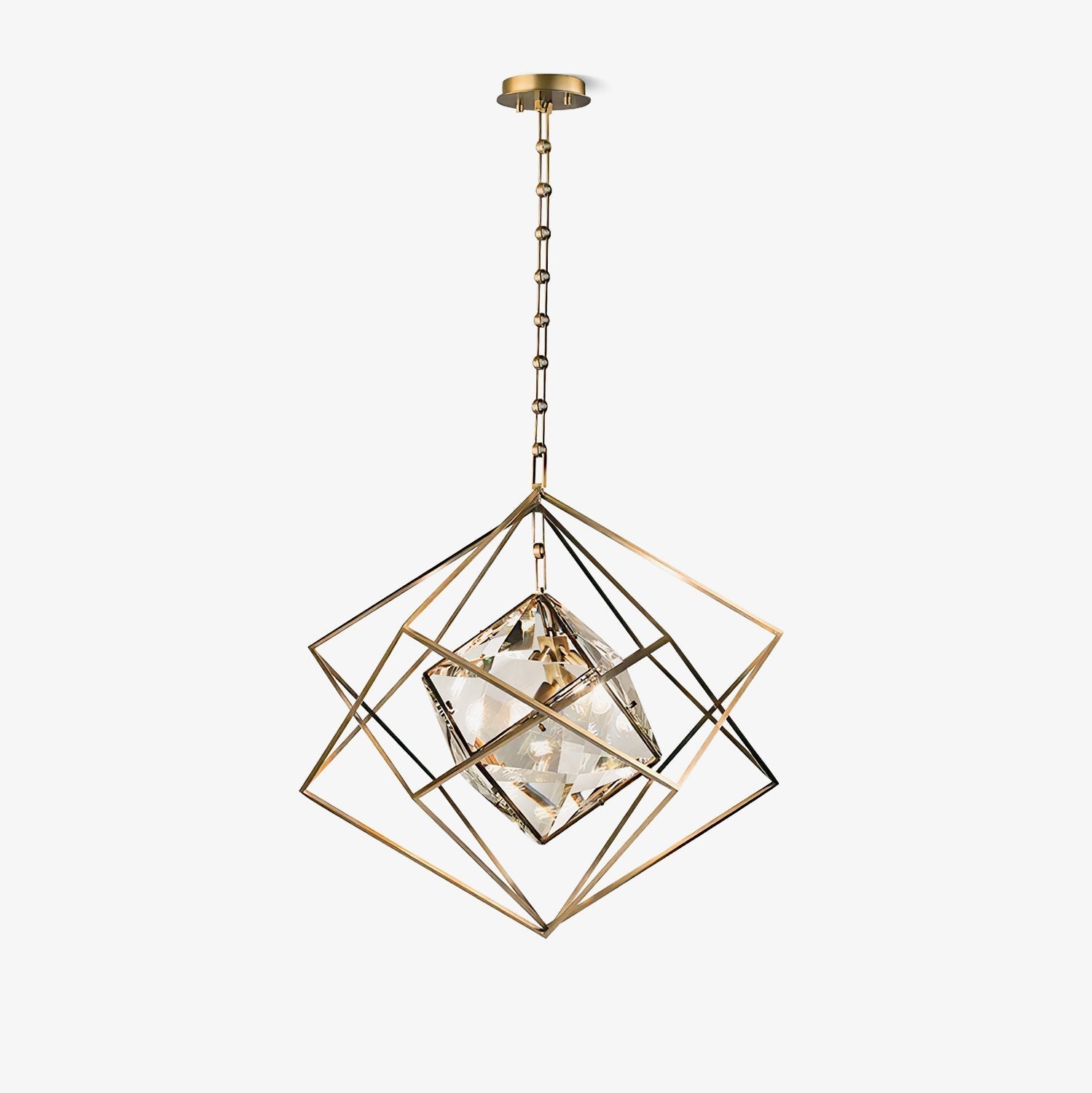 Zovin Brass & Crystal Glam Pendant Light
