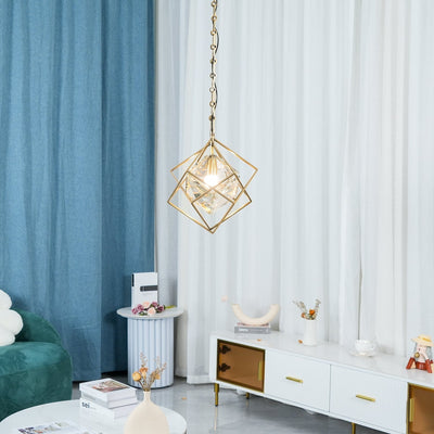 Zovin Brass & Crystal Glam Pendant Light