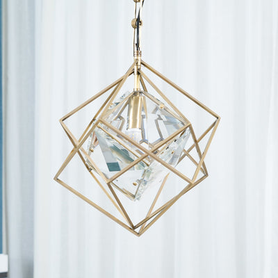 Zovin Brass & Crystal Glam Pendant Light