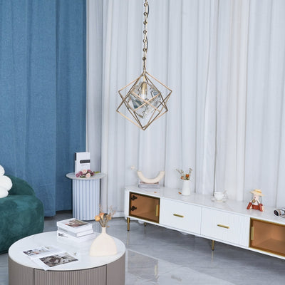 Zovin Brass & Crystal Glam Pendant Light