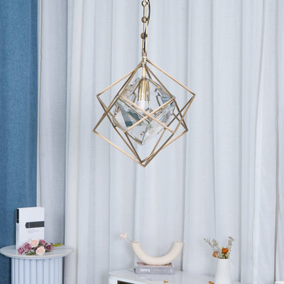 Zovin Brass & Crystal Glam Pendant Light