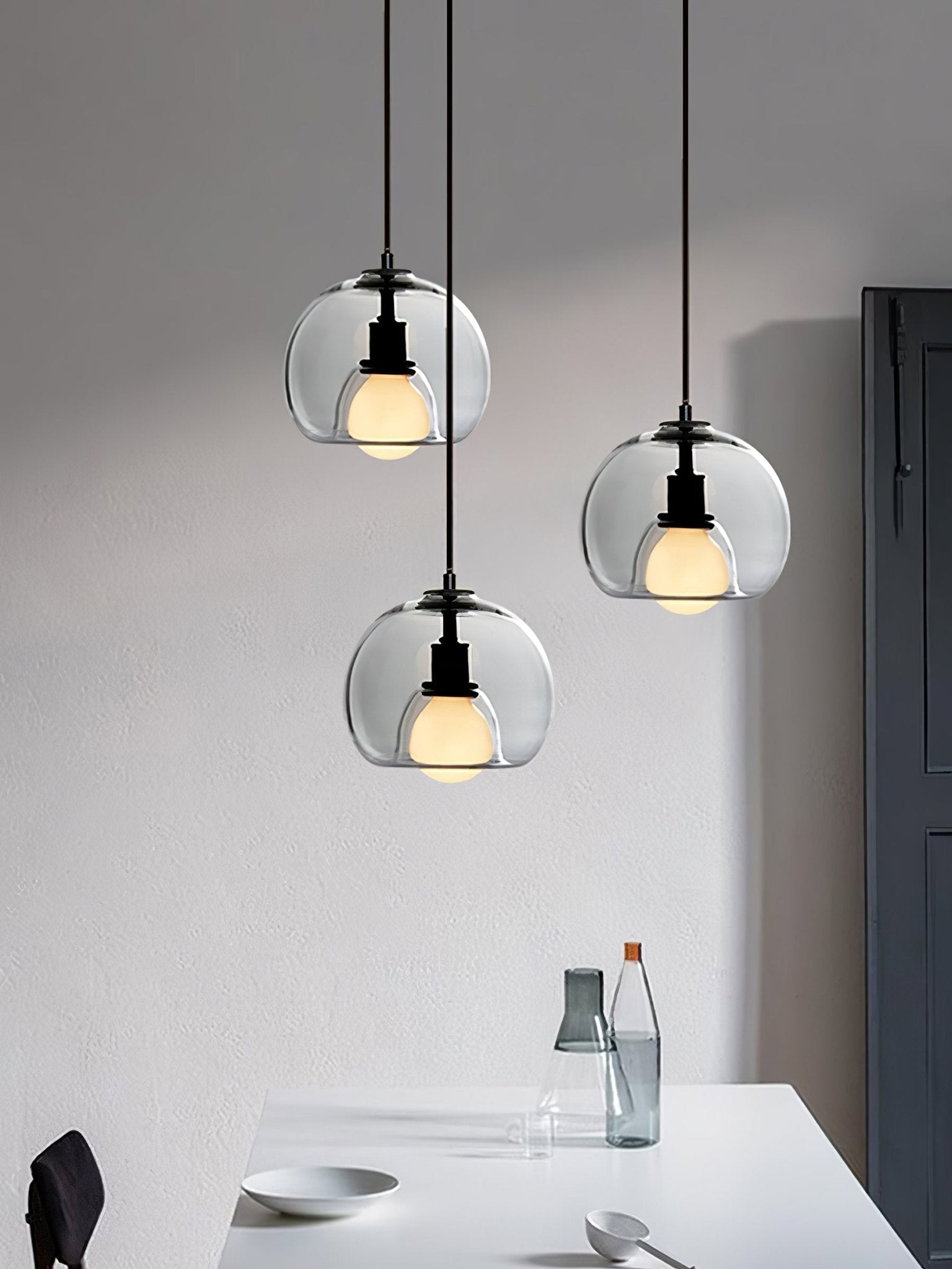 Neritha Glass Contemporary Pendant Light - Neutral Decor
