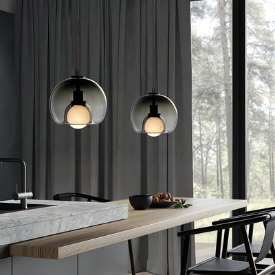 Neritha Glass Contemporary Pendant Light - Neutral Decor