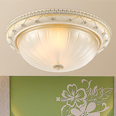 Cerlin Elegance Vintage Resin Glass Flush Ceiling Light