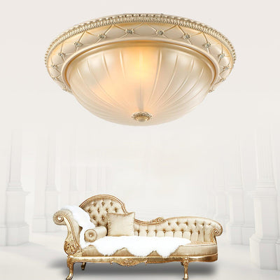 Cerlin Elegance Vintage Resin Glass Flush Ceiling Light