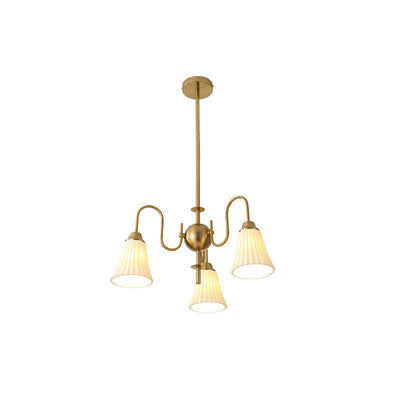Mireine Chandelier Esther Ceramic Pleated Modern