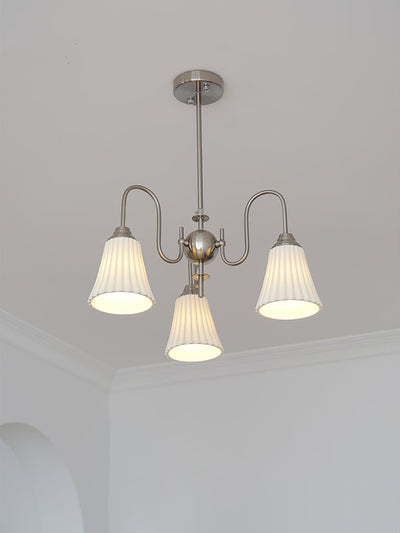 Mireine Chandelier Esther Ceramic Pleated Modern
