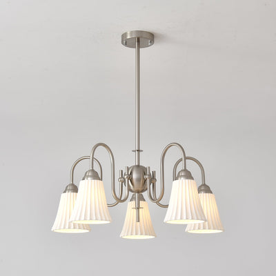 Mireine Chandelier Esther Ceramic Pleated Modern