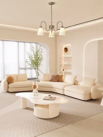 Mireine Chandelier Esther Ceramic Pleated Modern