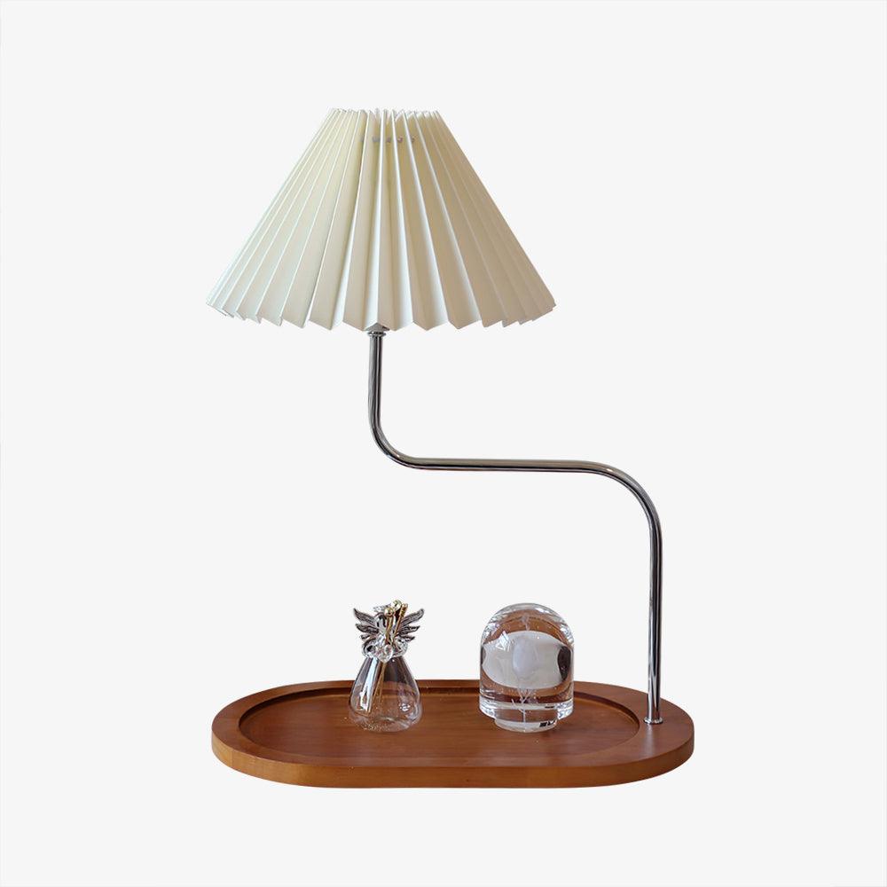 Ornelle Wood Fabric Artistic Table Lamp