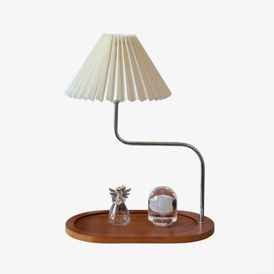 Ornelle Wood Fabric Artistic Table Lamp