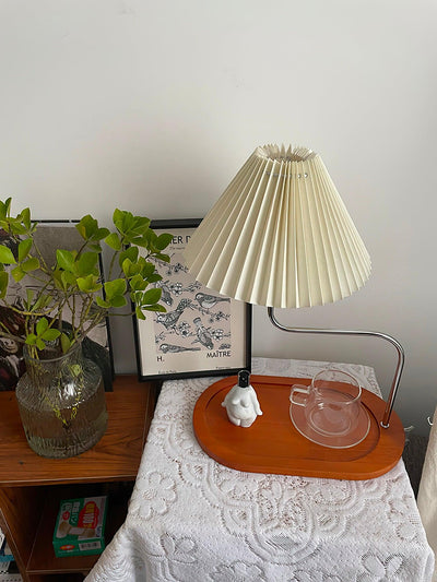 Ornelle Wood Fabric Artistic Table Lamp