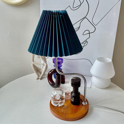 Ornelle Wood Fabric Artistic Table Lamp