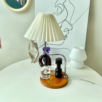 Ornelle Wood Fabric Artistic Table Lamp