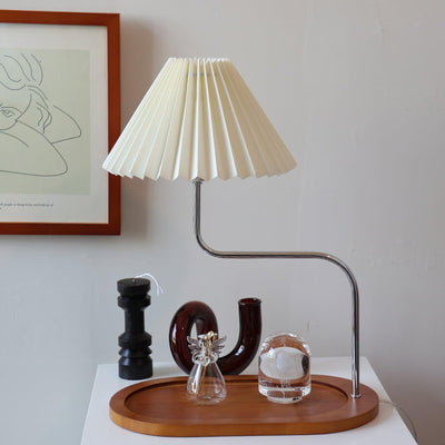 Ornelle Wood Fabric Artistic Table Lamp