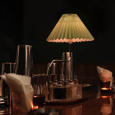 Ornelle Wood Fabric Artistic Table Lamp