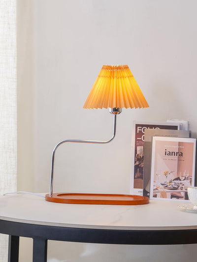 Ornelle Wood Fabric Artistic Table Lamp