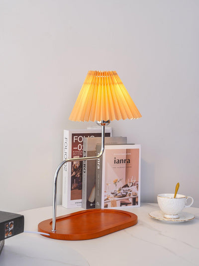 Ornelle Wood Fabric Artistic Table Lamp