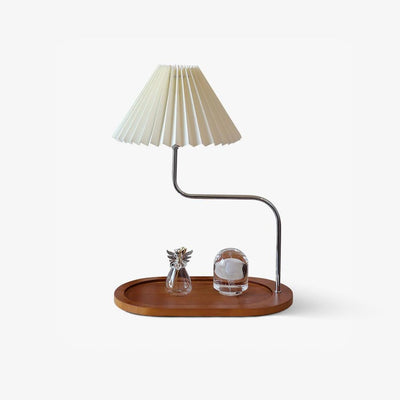 Ornelle Wood Fabric Artistic Table Lamp