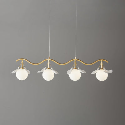 Hunell Floral Brass Chandelier
