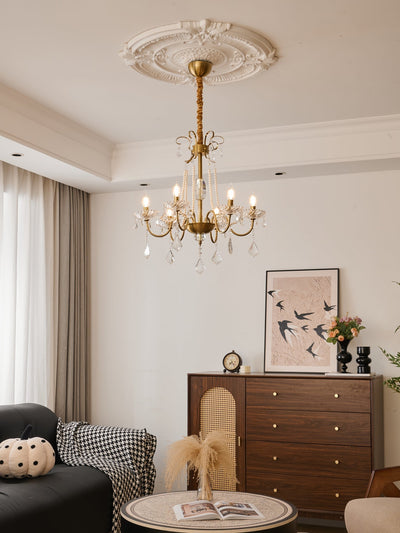 Evaria Traditional Luxury Crystal Pearl Chandelier