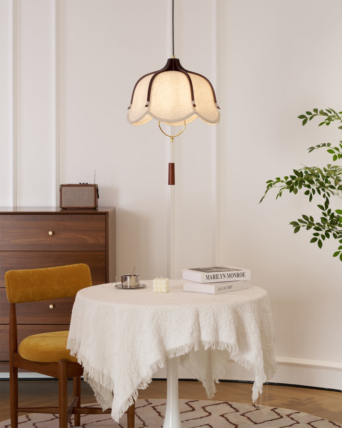 Serisia Pendant Lamp Lantern Modern Fabric