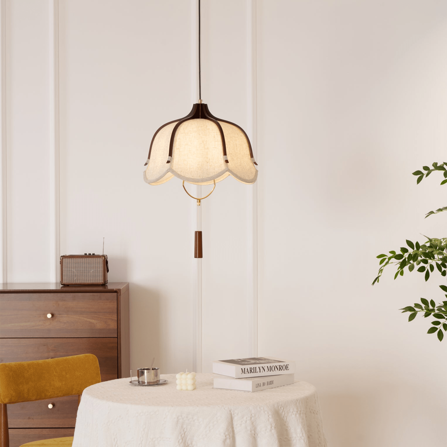 Serisia Pendant Lamp Lantern Modern Fabric