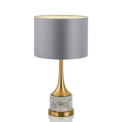 Zinara Marble Fabric Table Lamp - Neutral Decor