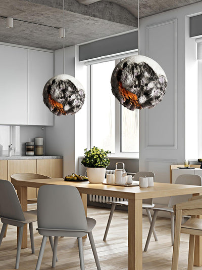 Ilphaara Irregular Planet Plastic Pendant Lamp