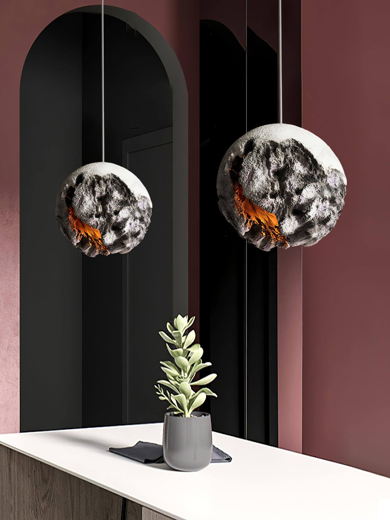 Ilphaara Irregular Planet Plastic Pendant Lamp