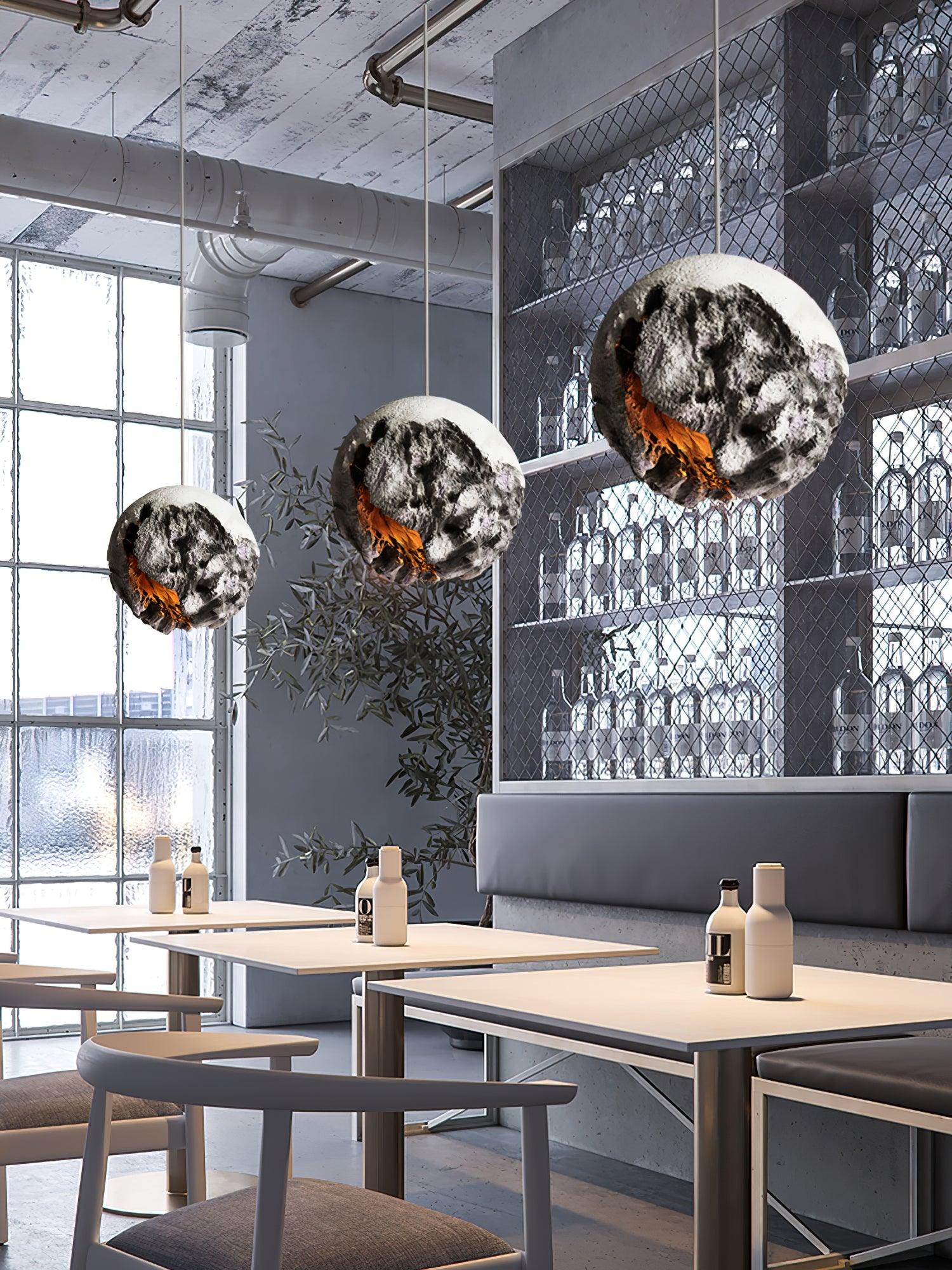 Ilphaara Irregular Planet Plastic Pendant Lamp