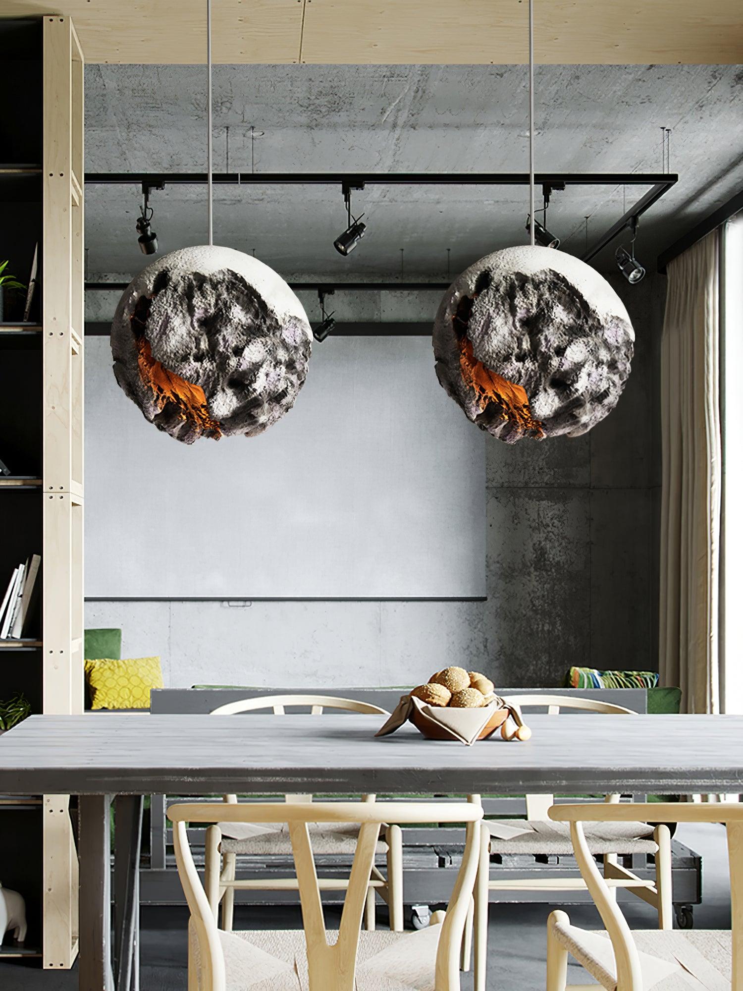 Ilphaara Irregular Planet Plastic Pendant Lamp
