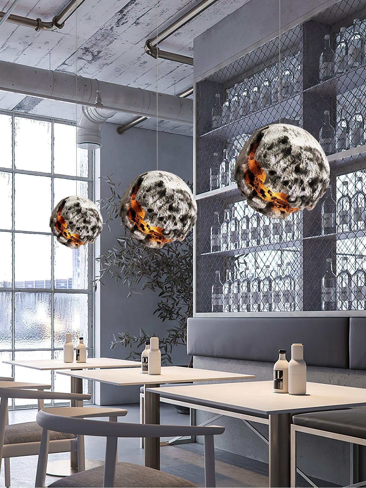Ilphaara Irregular Planet Plastic Pendant Lamp