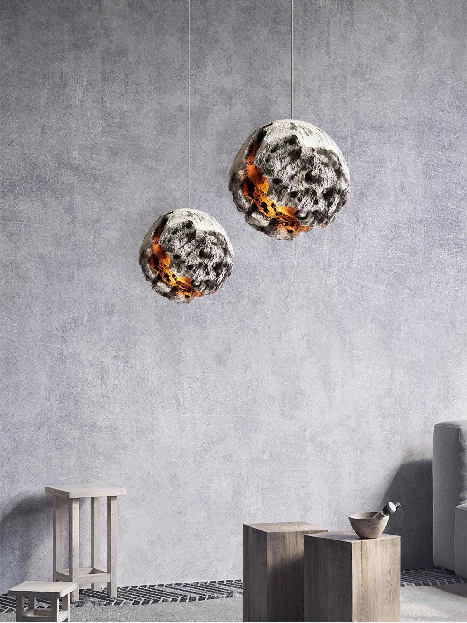Ilphaara Irregular Planet Plastic Pendant Lamp