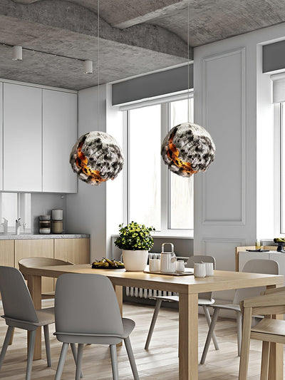 Ilphaara Irregular Planet Plastic Pendant Lamp