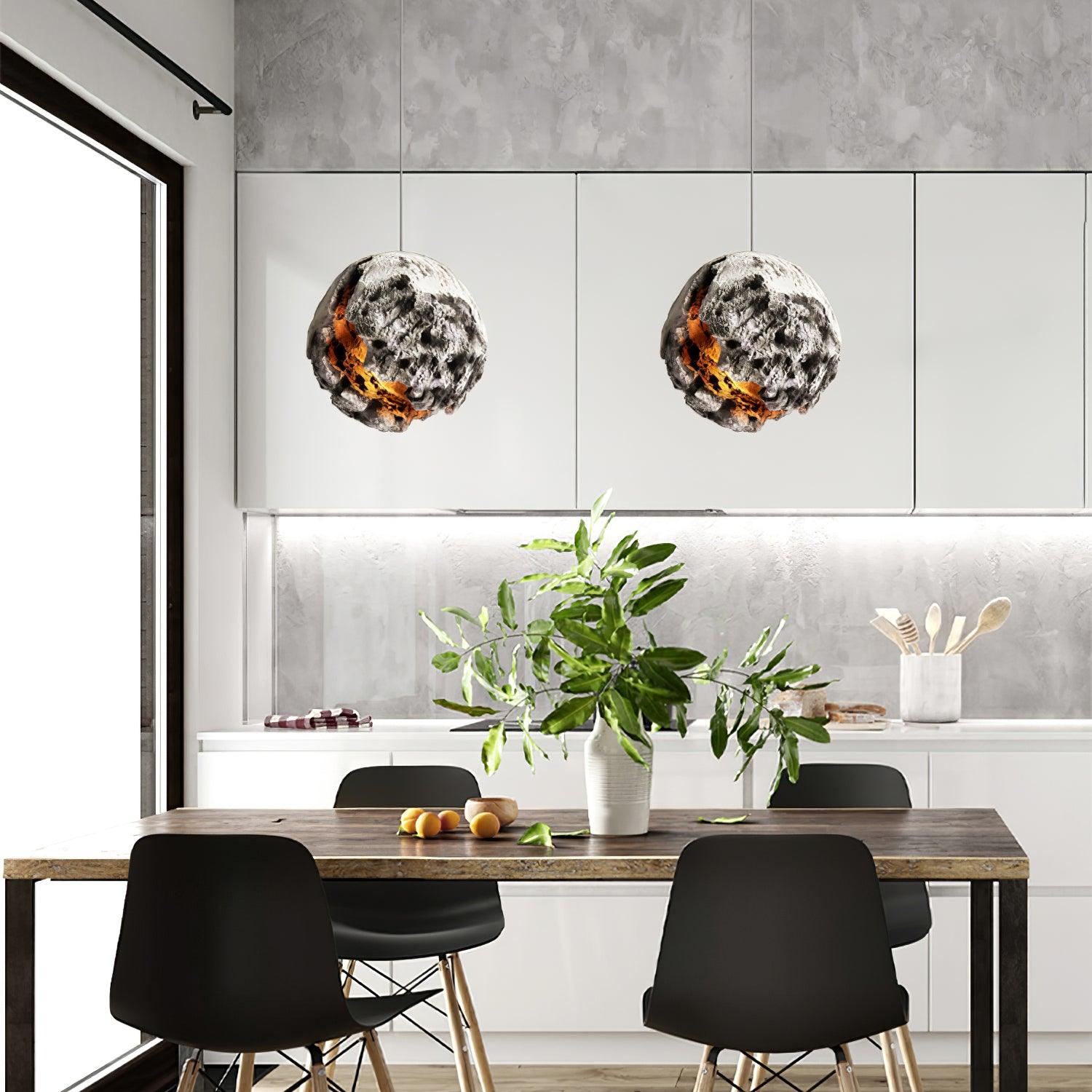 Ilphaara Irregular Planet Plastic Pendant Lamp