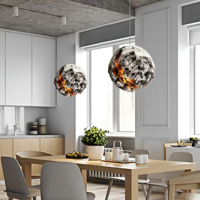 Ilphaara Irregular Planet Plastic Pendant Lamp